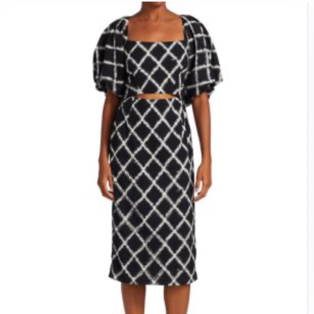 Rachel Comey Black and White Plaid Skirt Set